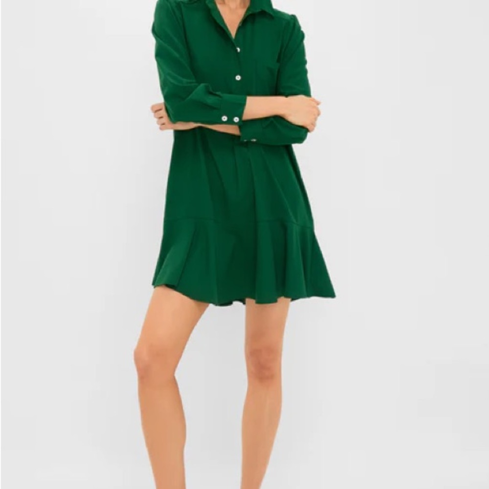 Tuckernuck Emerald Green Shirt Dress - Picture 2 of 6